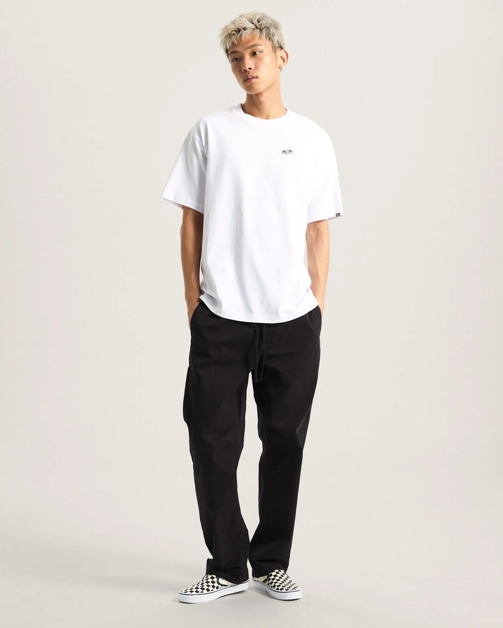 Vans STYLE 76 II LOOSE SS TEE White/Black Textil VN000P50YB21 - 5