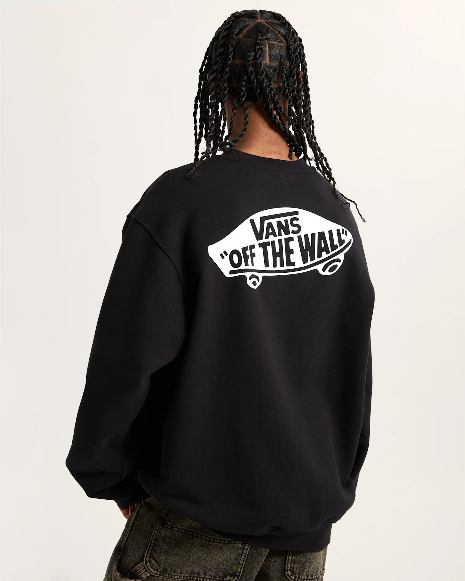 Vans STYLE 76 II LOOSE FT CREW Black/White Textil VN000P52Y281 - 4