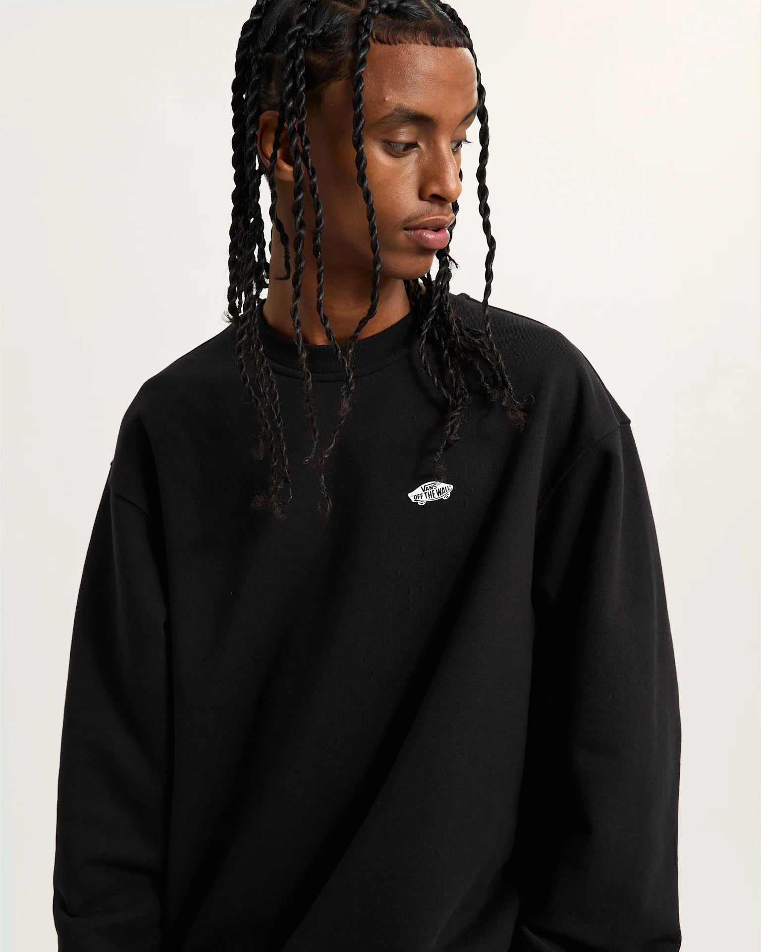 Vans STYLE 76 II LOOSE FT CREW Black/White Textil VN000P52Y281 - 6