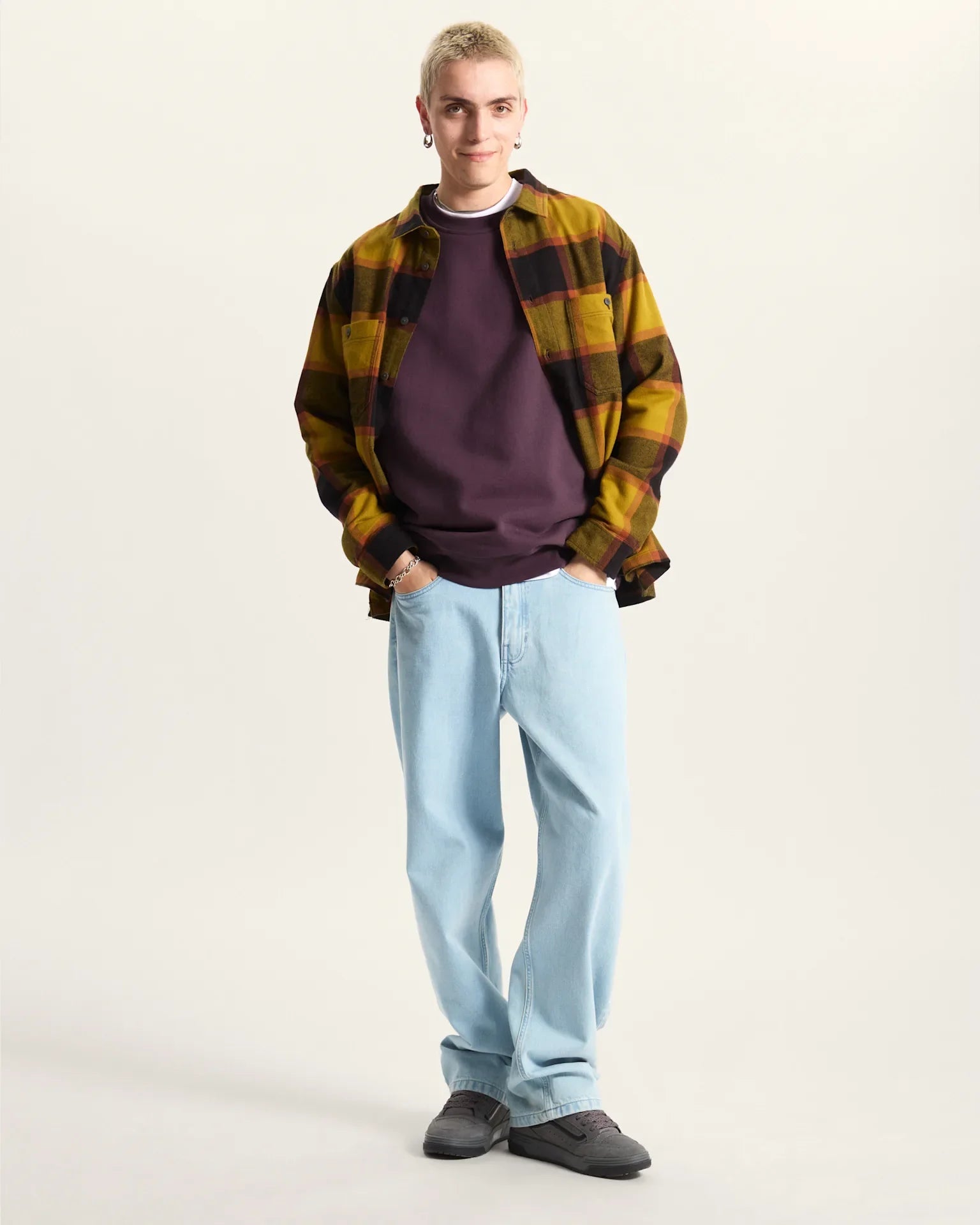 VANS Larkspur Plaid Flannel Burnt Gold/Black VN000P7ZF0H1 - 6