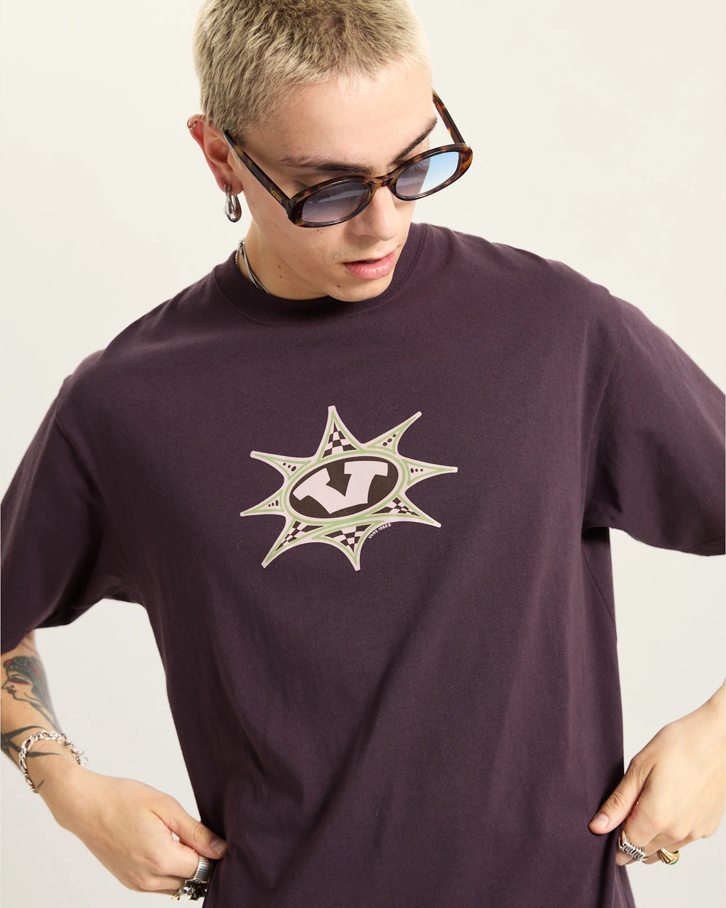 VANS Star Checker SS Dark Port Póló VN000PDREMS1 - 3