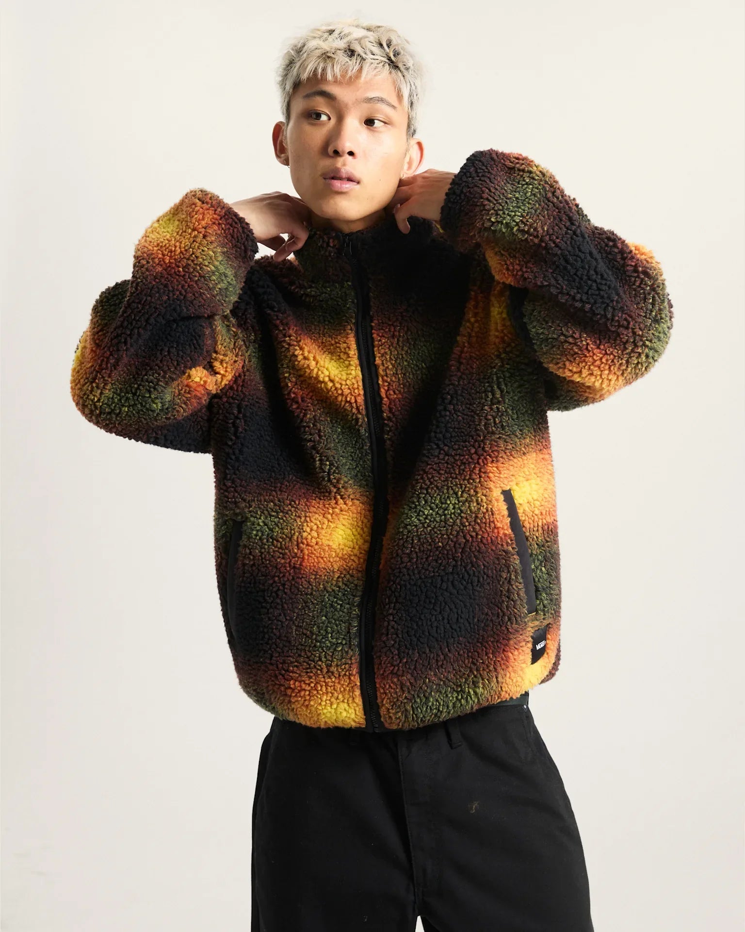 VANS Heights Sherpa Full Zip Black/Herritage Mustard VN000PTBF0W1 - 3