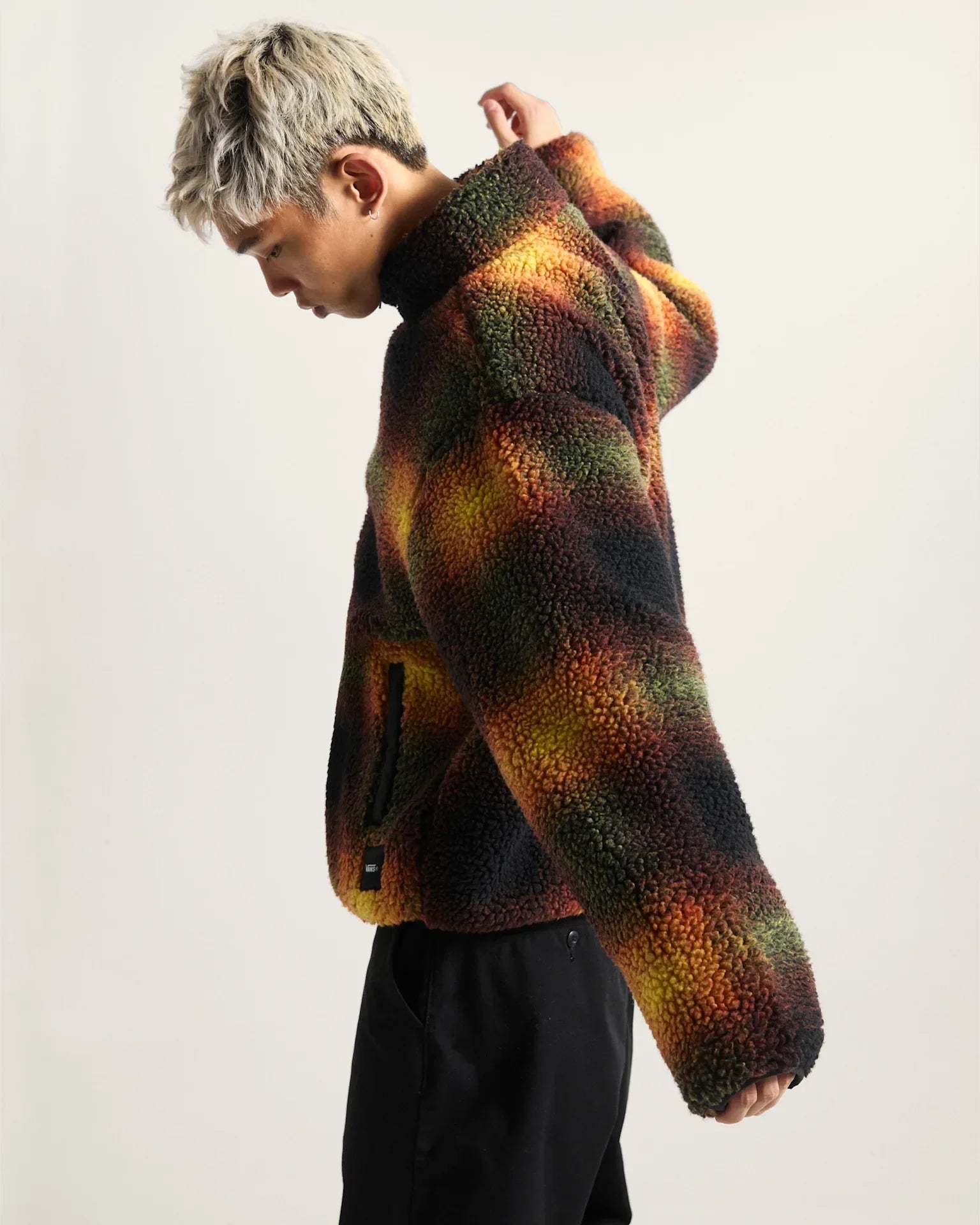 VANS Heights Sherpa Full Zip Black/Herritage Mustard VN000PTBF0W1 - 4