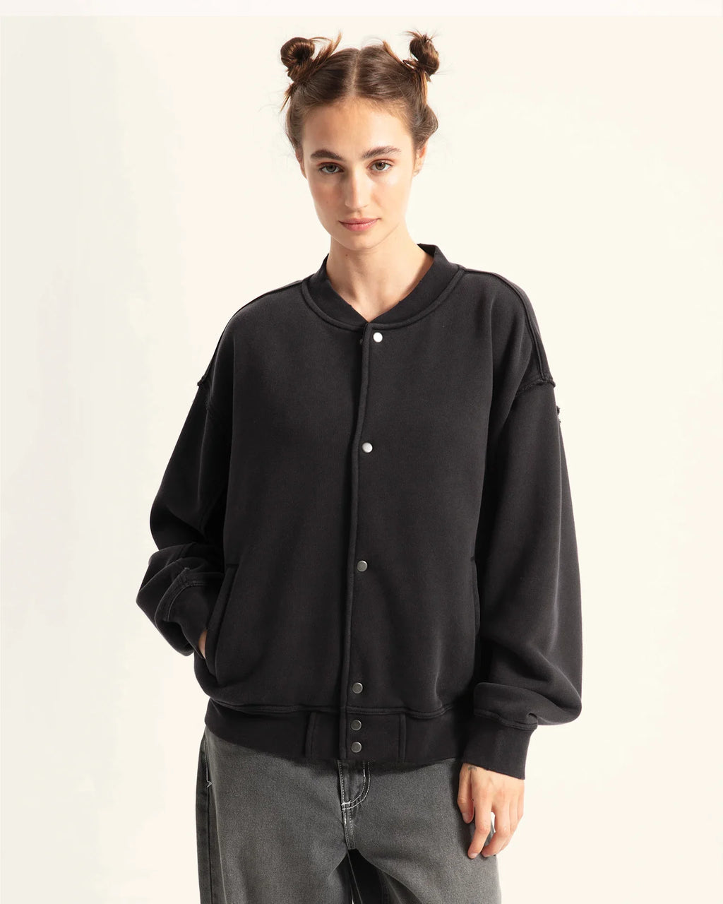 VANS Broadway Bomber Black Pulóver VN000Q49BLK1 - 3