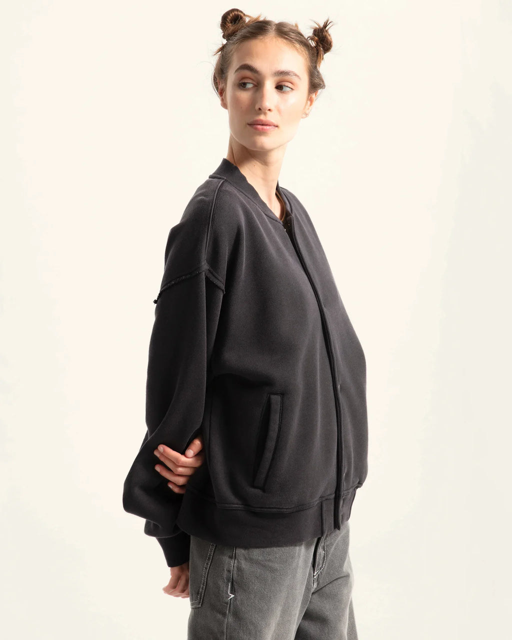 VANS Broadway Bomber Black Pulóver VN000Q49BLK1 - 5