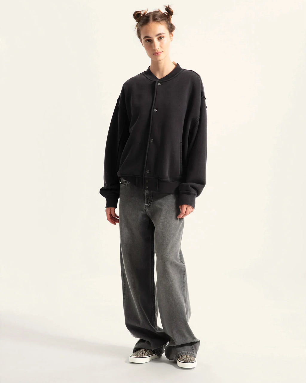 VANS Broadway Bomber Black Pulóver VN000Q49BLK1 - 6