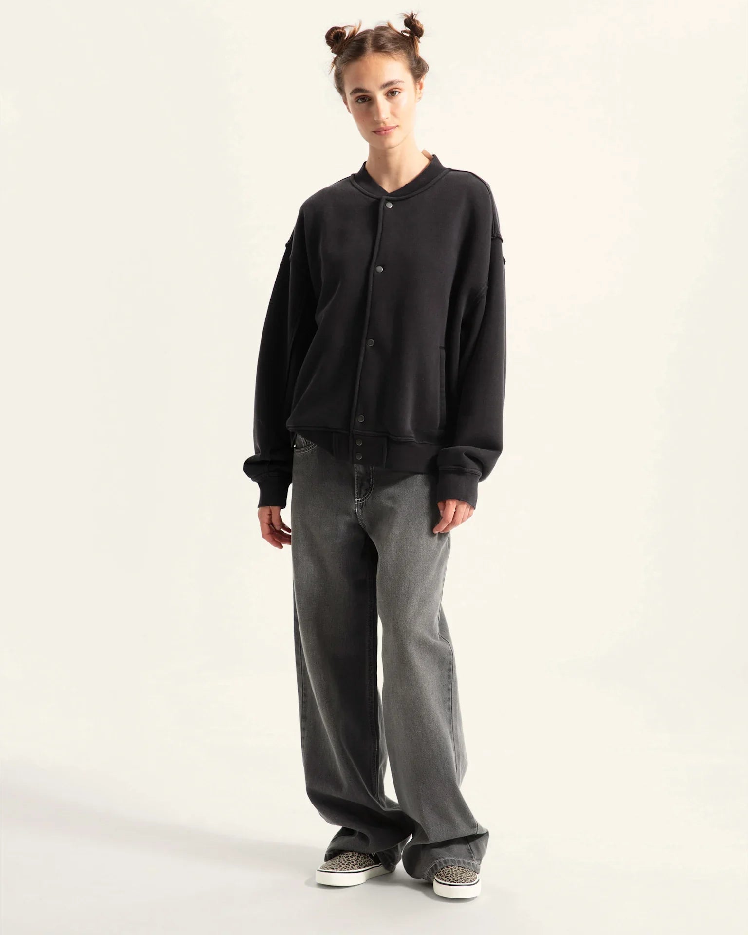 VANS Broadway Bomber Black Pulóver VN000Q49BLK1 - 6