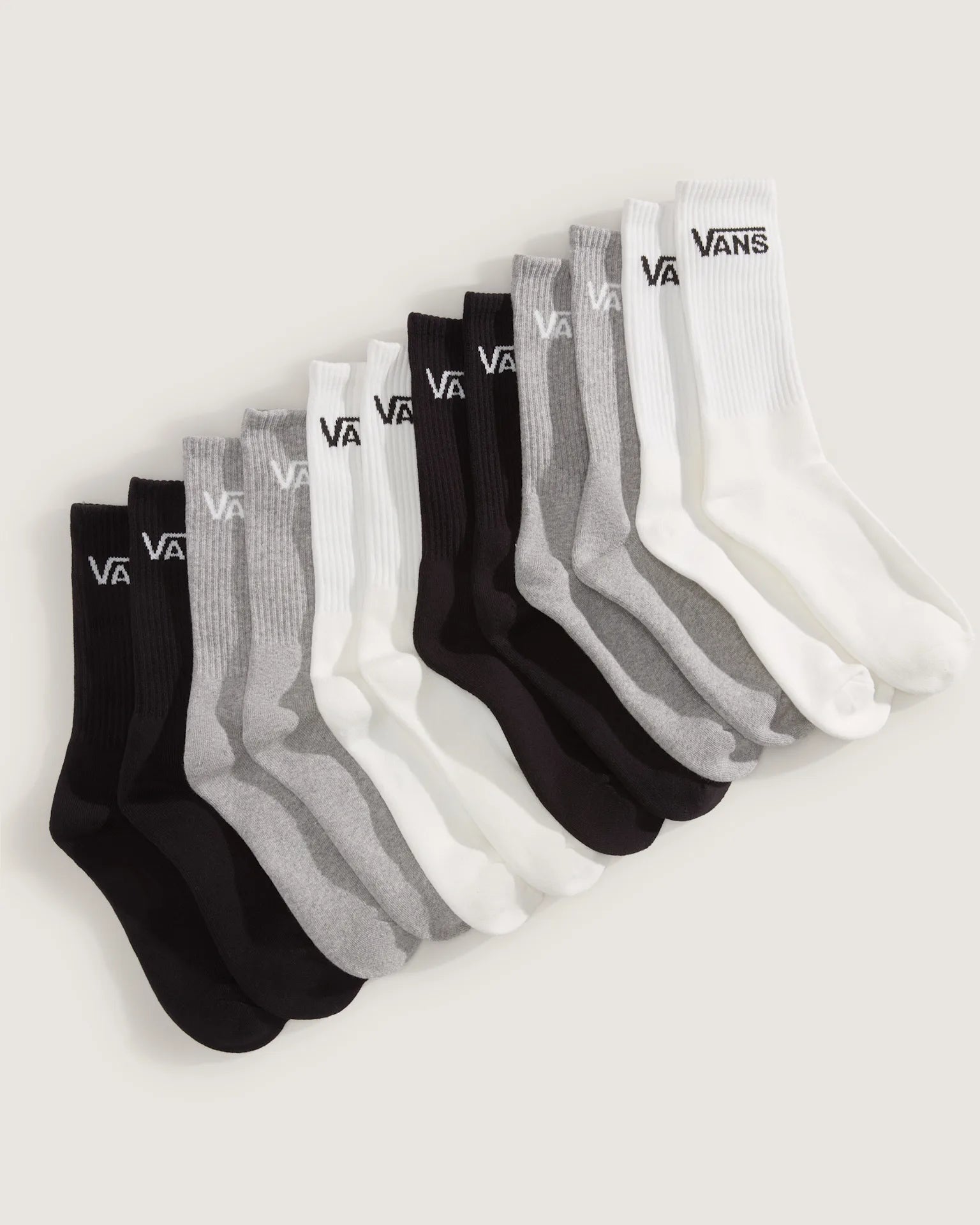VANS Classic Crew WHITE/BL WHITE/BLACK/HEA Zokni VN000QCBCNC1 - 1