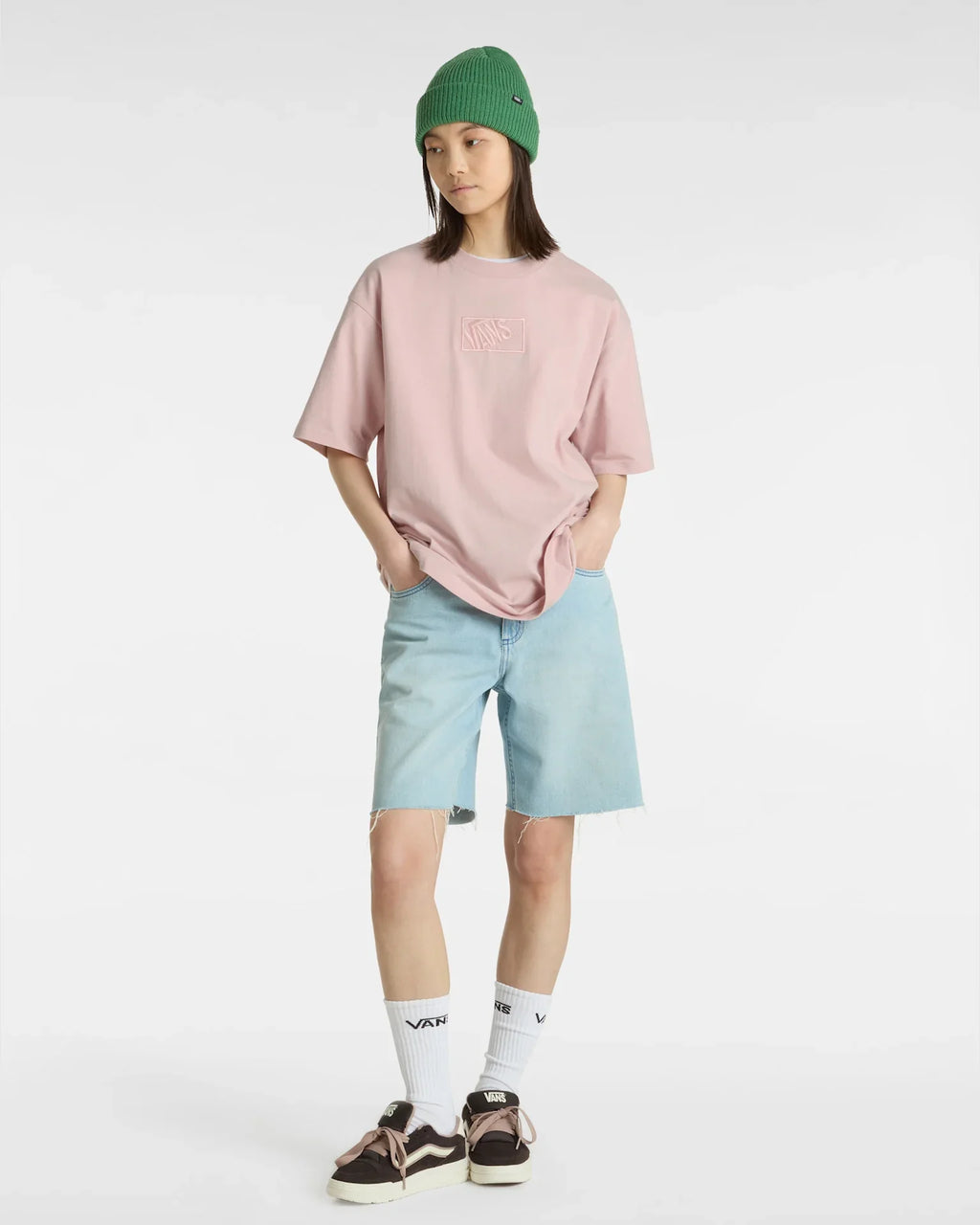 VANS BLOCKED BOX LOOSE SS SEPIA ROSE Póló VN000RAPO3N1 - 5