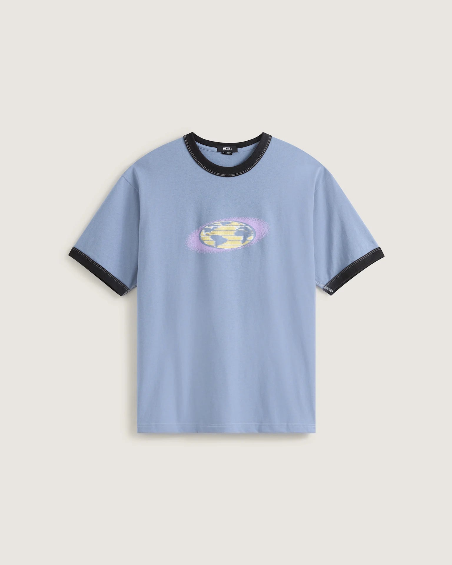 VANS Pixel Globe SS Tee Glacial Slate Póló VN000SMSFOI1 - 1