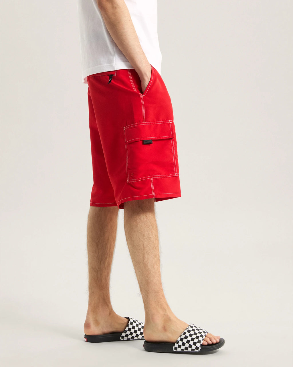 VANS Voyage Long Cargo Boardshort RACING RED Úszónadrág VN000SQHIZQ1 - 5