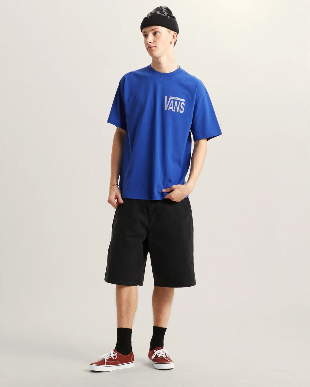VANS Side Talk SS Tee Royal Cobalt Póló VN000SXDFRX1 - 5