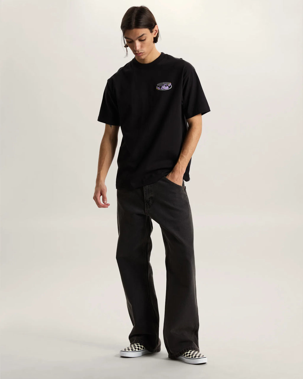 VANS Downside SS Tee Black Póló VN000SXSBLK1 - 5