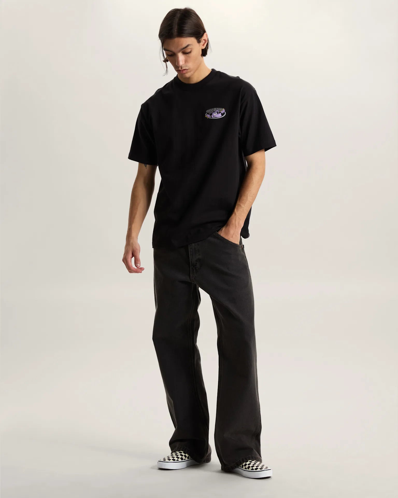 VANS Downside SS Tee Black Póló VN000SXSBLK1 - 5