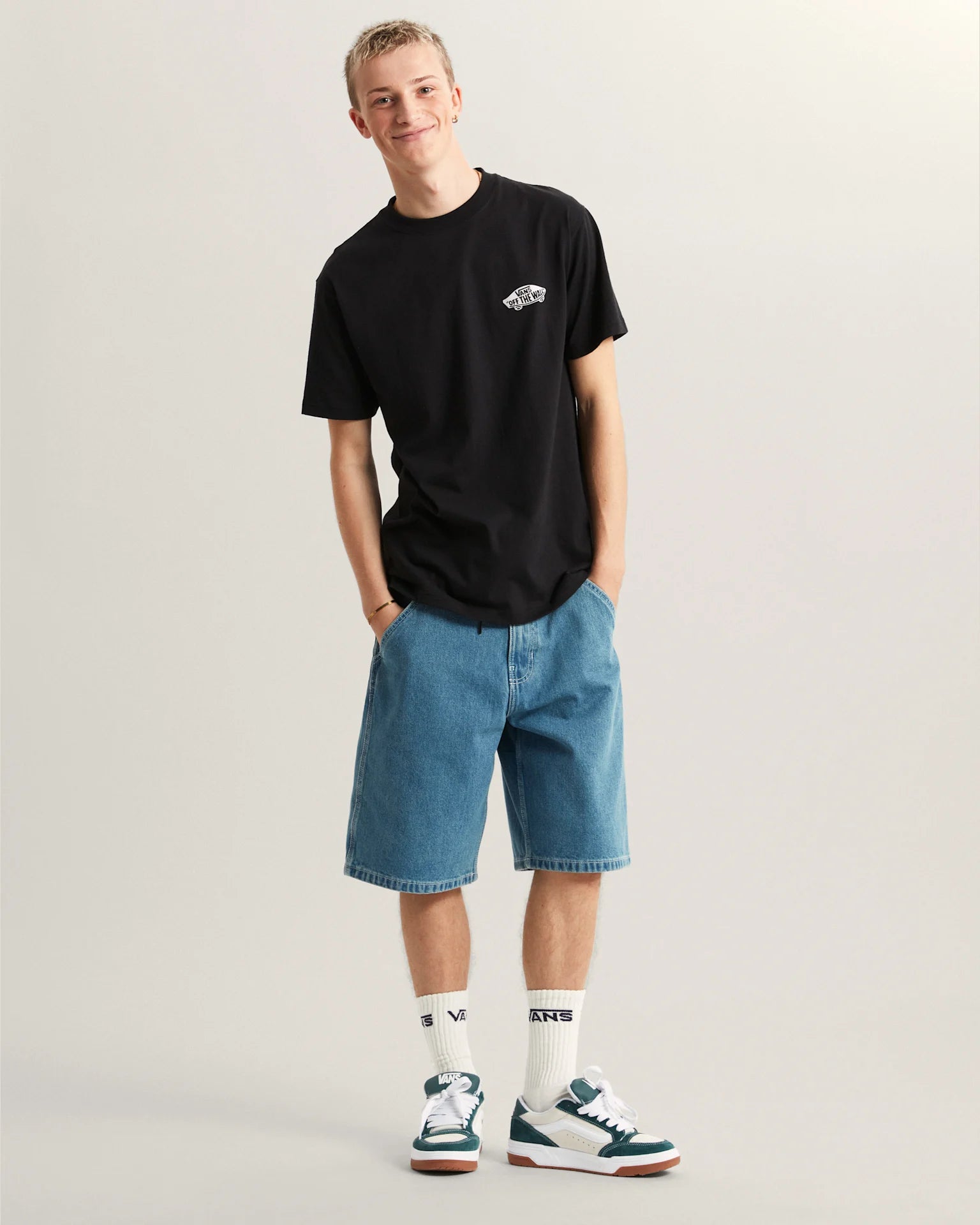Vans Double Standard SS Tee Black/White Textil VN000SYDY281 - 5