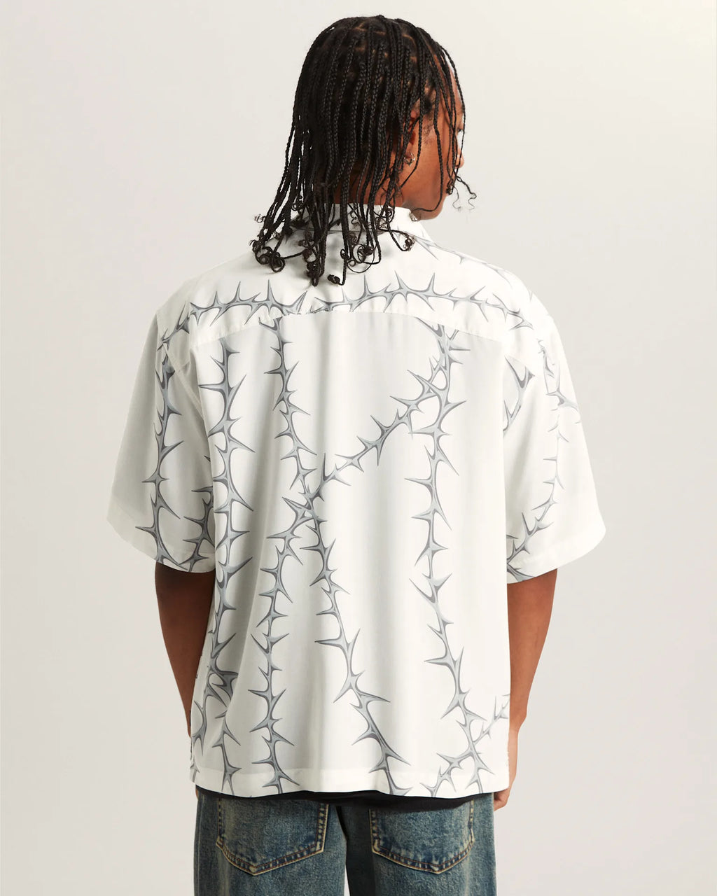 VANS Van Doren Printed Camp SS Shirt White Ing VN000T9UWHT1 - 4