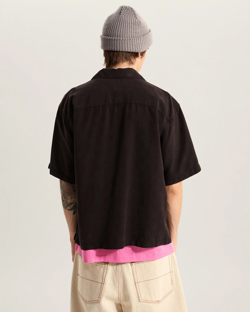 VANS Van Doren Tencel Check Camp SS Shirt Black Ing VN000TA4BLK1 - 4