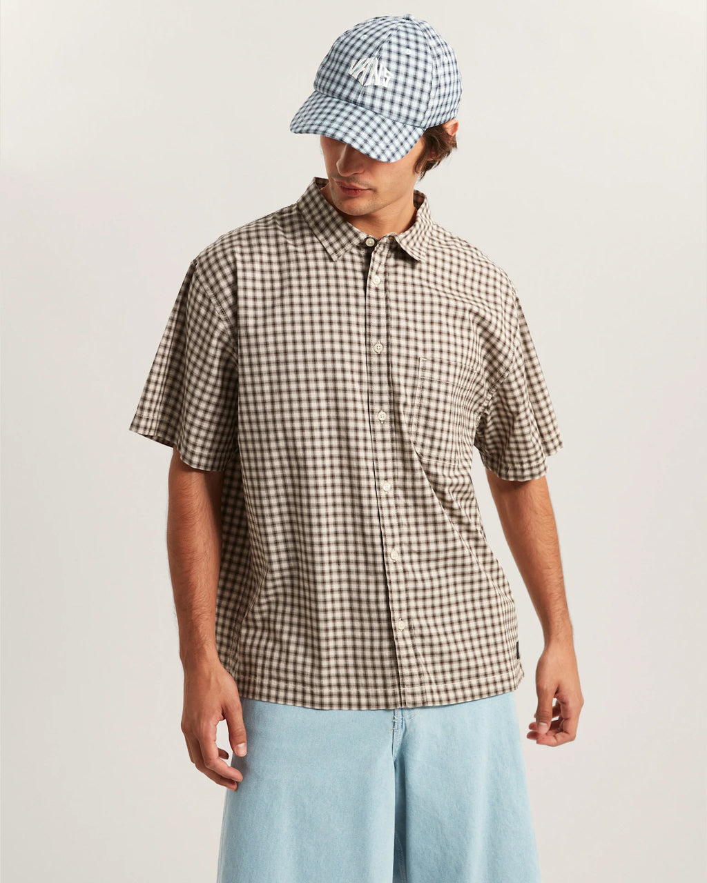 VANS Larkspur Mini Plaid SS Shirt Oatmeal/Demitasse Ing VN000TA6GCO1 - 3