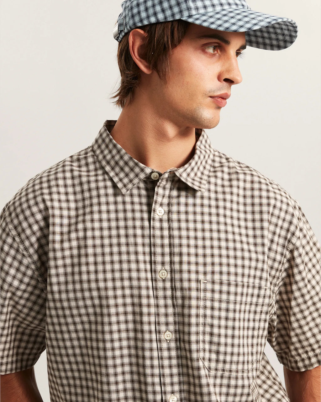 VANS Larkspur Mini Plaid SS Shirt Oatmeal/Demitasse Ing VN000TA6GCO1 - 6