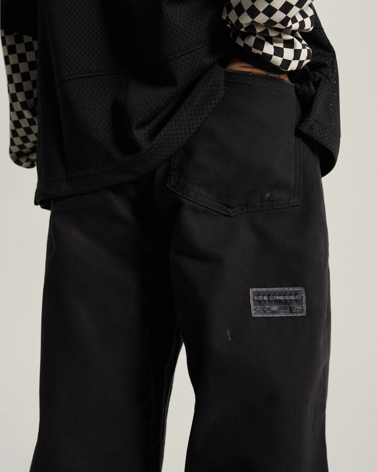 Vans A.O.D. DISTRESSED DOUBLE KNEE Black Textil VN000TTHBLK1 - 7