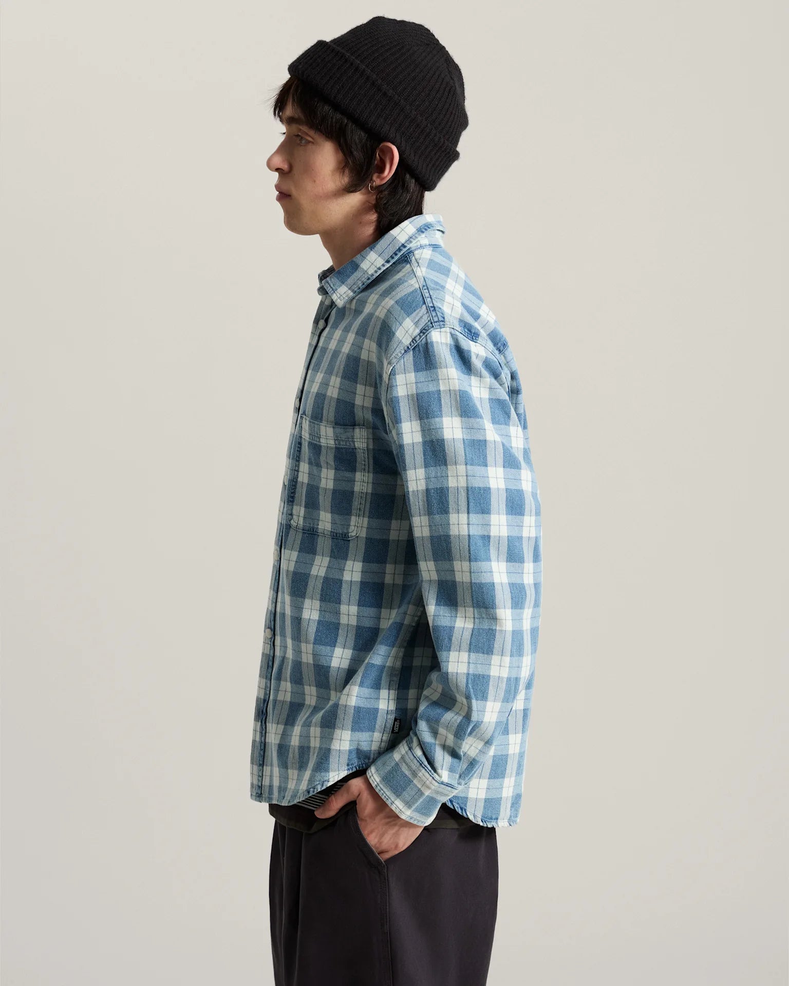 Vans Lawson Vintage Indigo LS Shirt Bleach Indigo Textil VN000U56HEC1 - 5