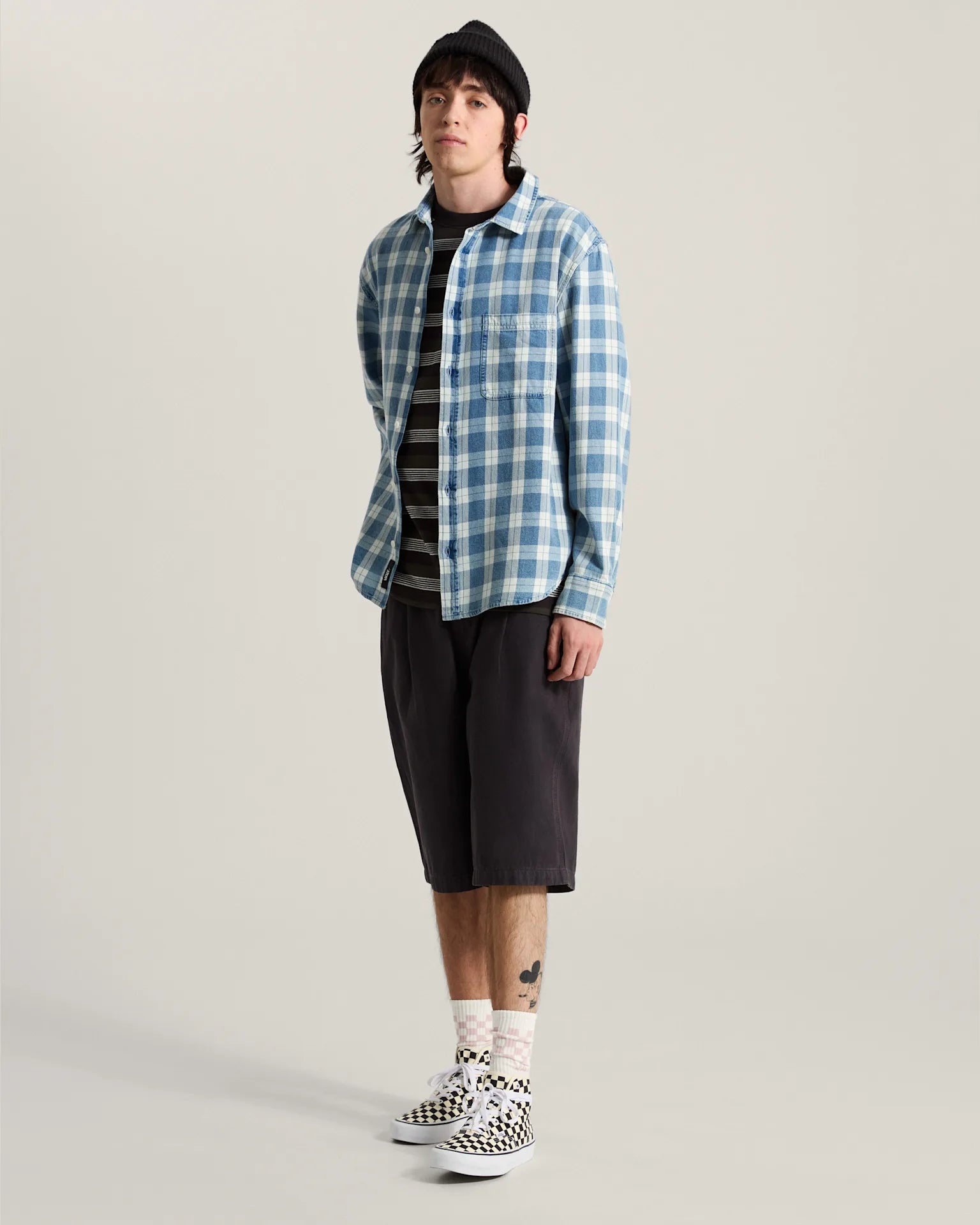 Vans Lawson Vintage Indigo LS Shirt Bleach Indigo Textil VN000U56HEC1 - 6