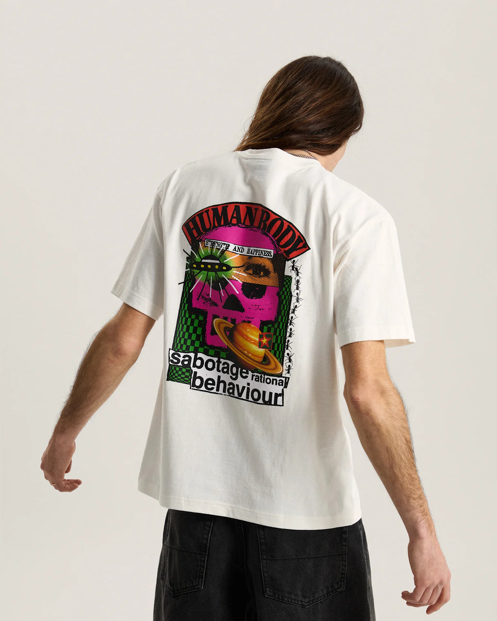 Vans Checkerboard Behaviour SS Tee EGRET Textil VN000U5SC9F1 - 4