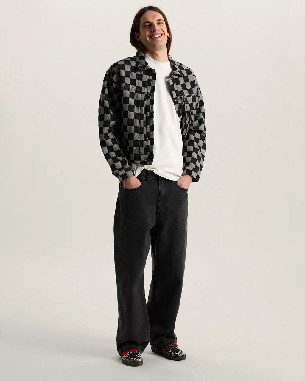 Vans Checkerboard Behaviour SS Tee EGRET Textil VN000U5SC9F1 - 5