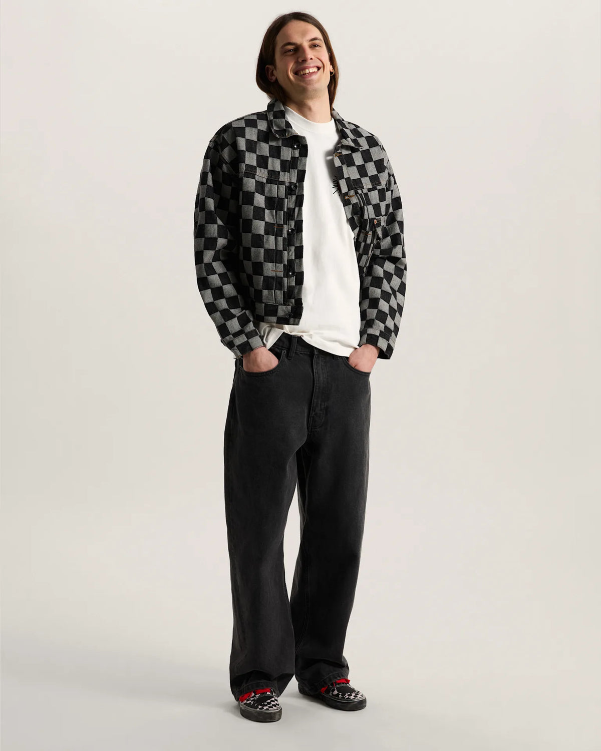Vans Checkerboard Behaviour SS Tee EGRET Textil VN000U5SC9F1 - 5