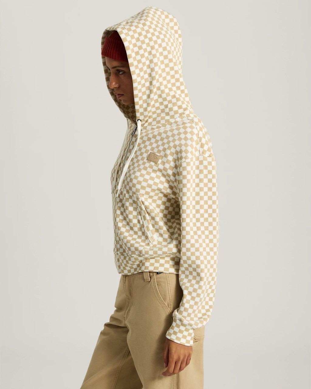 Vans Pierce Shrunken Full Zip marshmallow Textil VN000UA0FS81 - 5