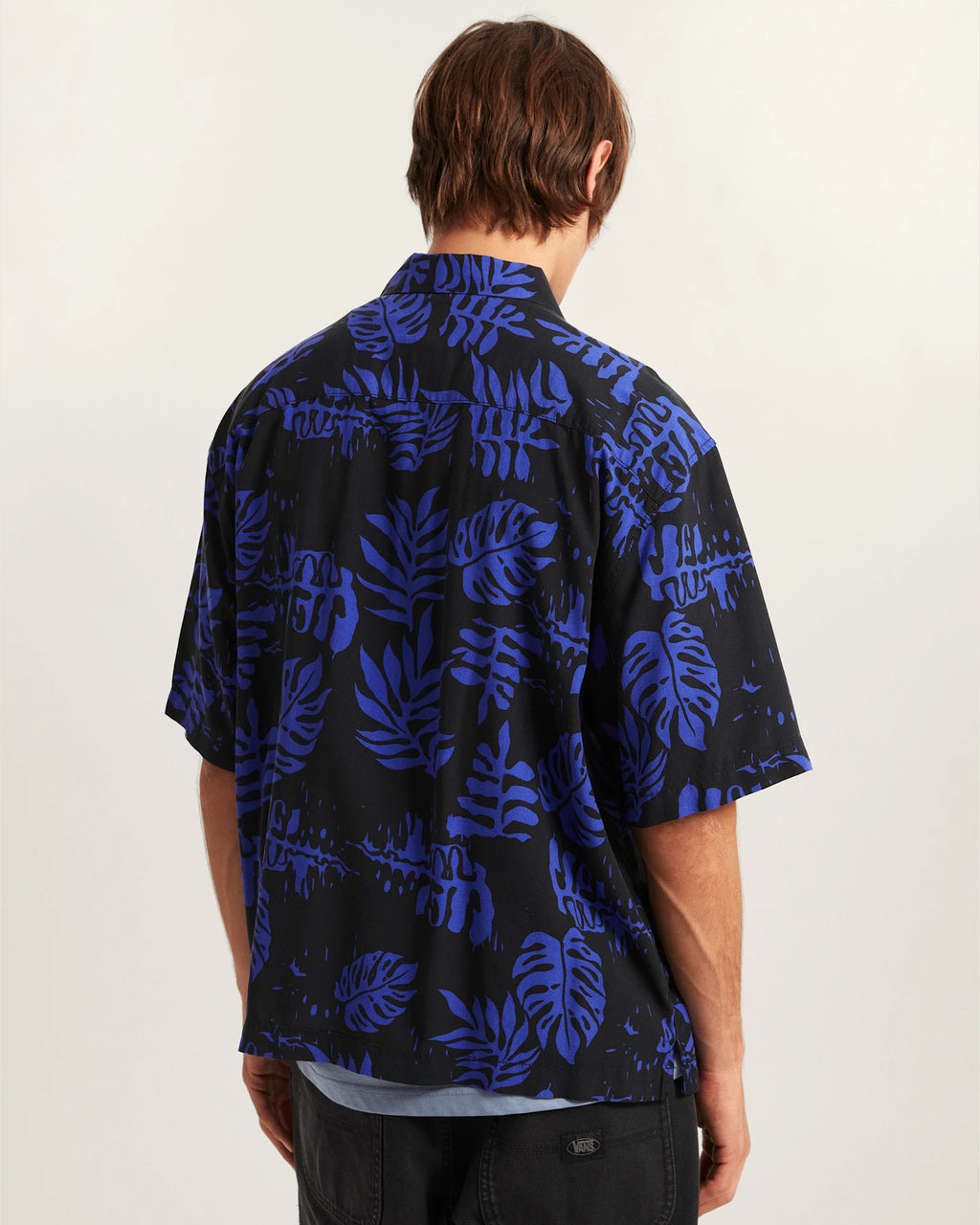VANS Van Doren Printed Camp SS Shirt 3 Royal Cobalt Ing VN000VTPFRX1 - 4
