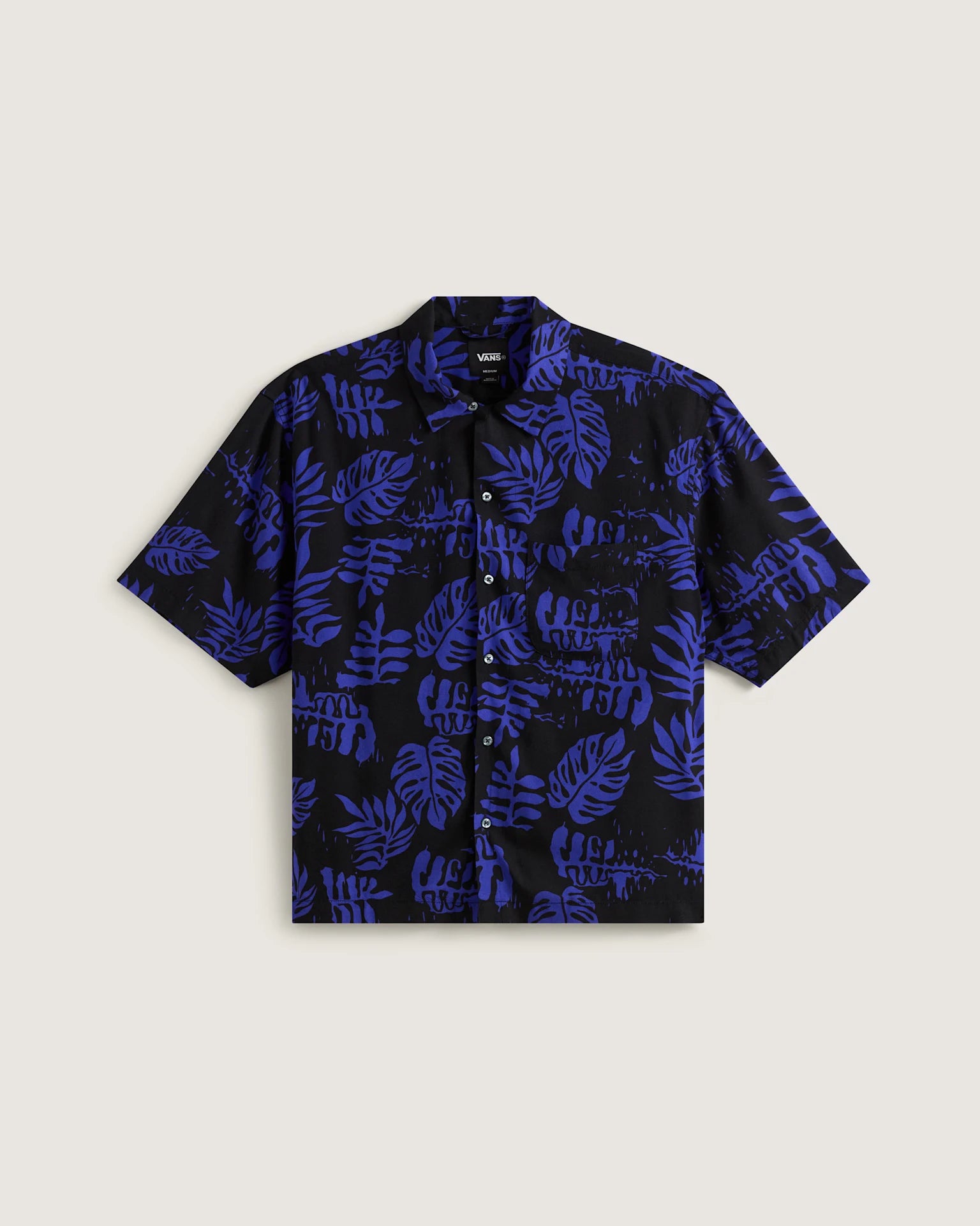 VANS Van Doren Printed Camp SS Shirt 3 Royal Cobalt Ing VN000VTPFRX1 - 1