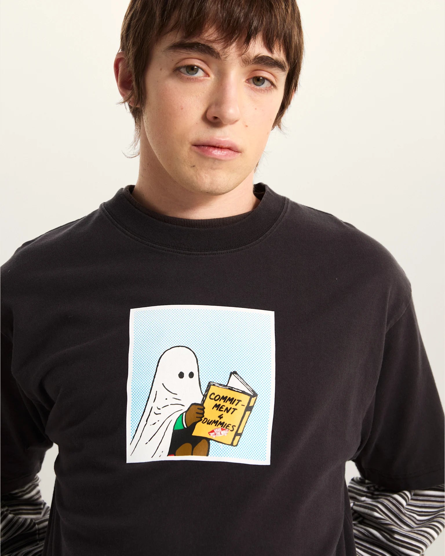 VANS COMMITMENT 4 DUMMIES LOOSE SS TEE Black Póló VN000VY5BLK1 - 6