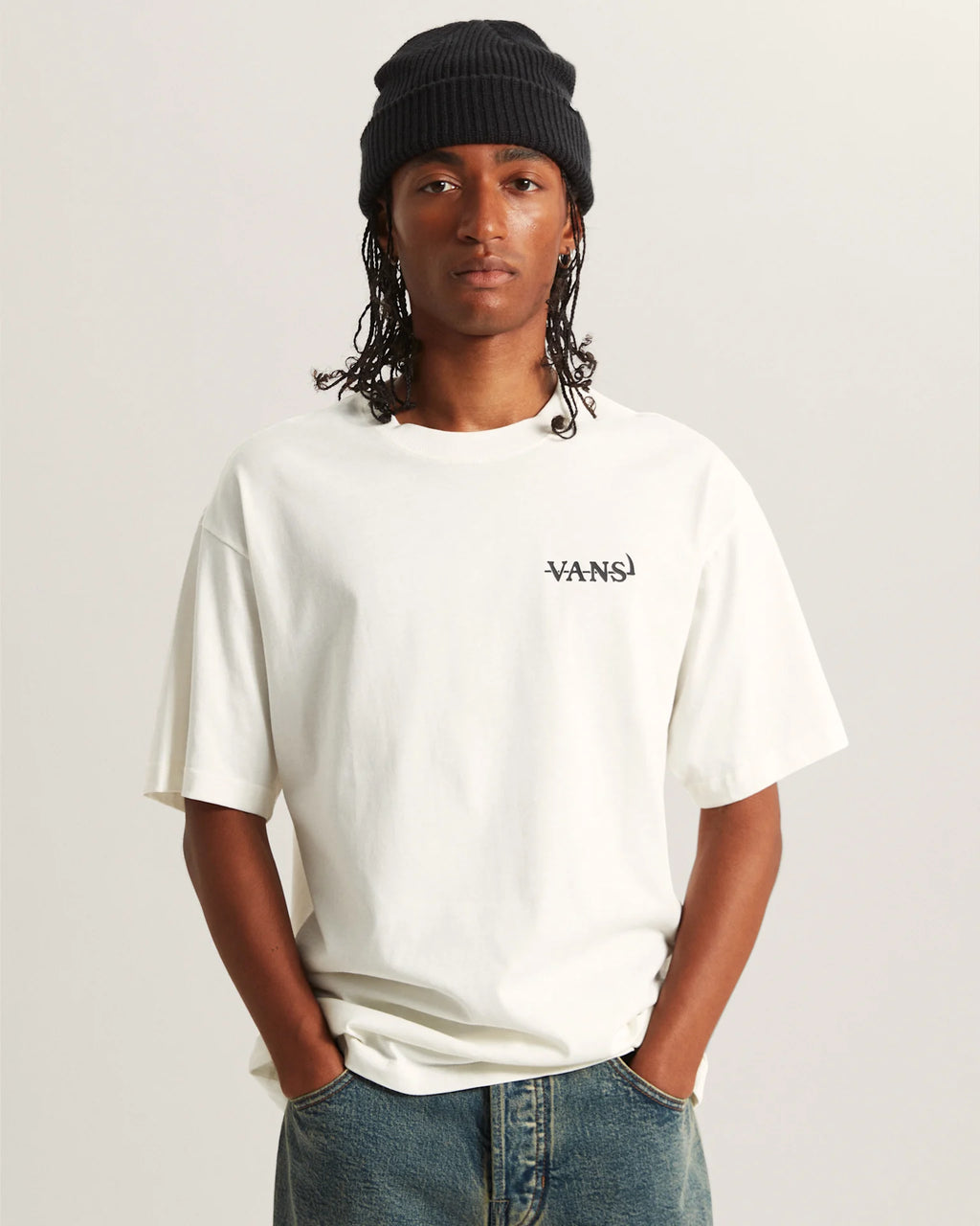 VANS ALL & NOUGHT LOOSE SS TEE EGRET Póló VN000VY9C9F1 - 3