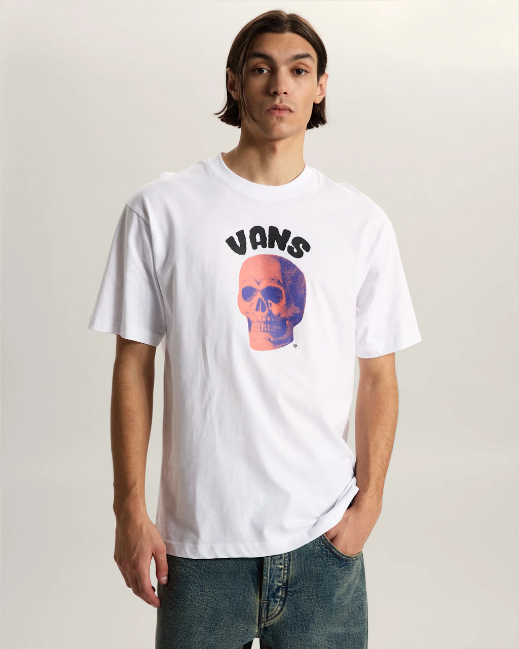VANS BONE HEAD LOOSE SS TEE White Póló VN000VYWWHT1 - 3
