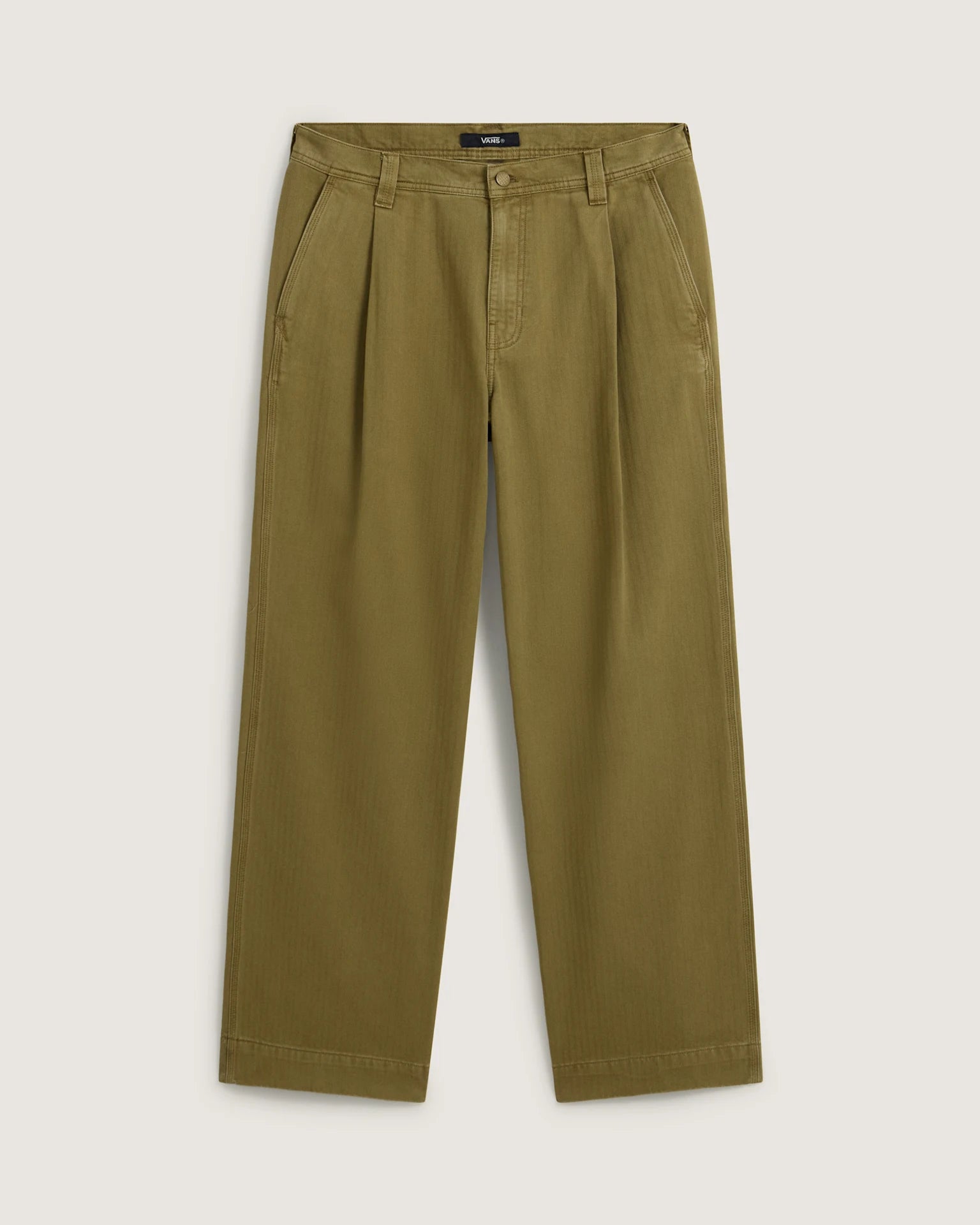 Vans Authentic Chino Loose Wide Leg Pant Olive Brown Textil VN000W1ROVB1 - 1