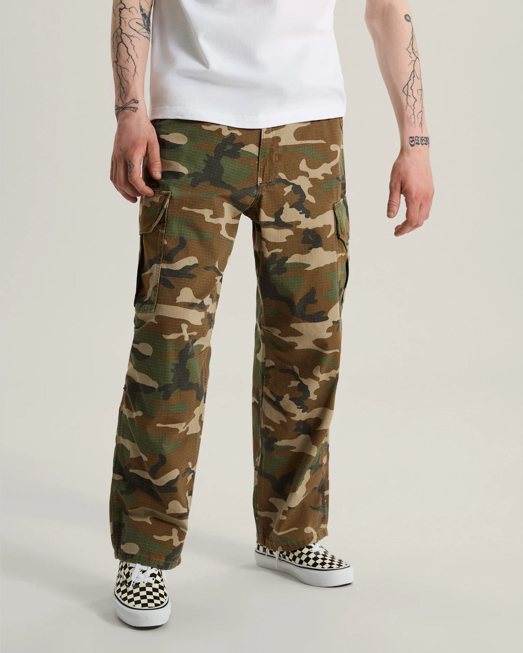 Vans Para Baggy AOP Cargo Pant Aluminum Camo Textil VN000W98HBP1 - 3