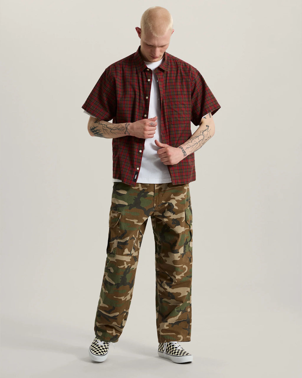 Vans Para Baggy AOP Cargo Pant Aluminum Camo Textil VN000W98HBP1 - 6