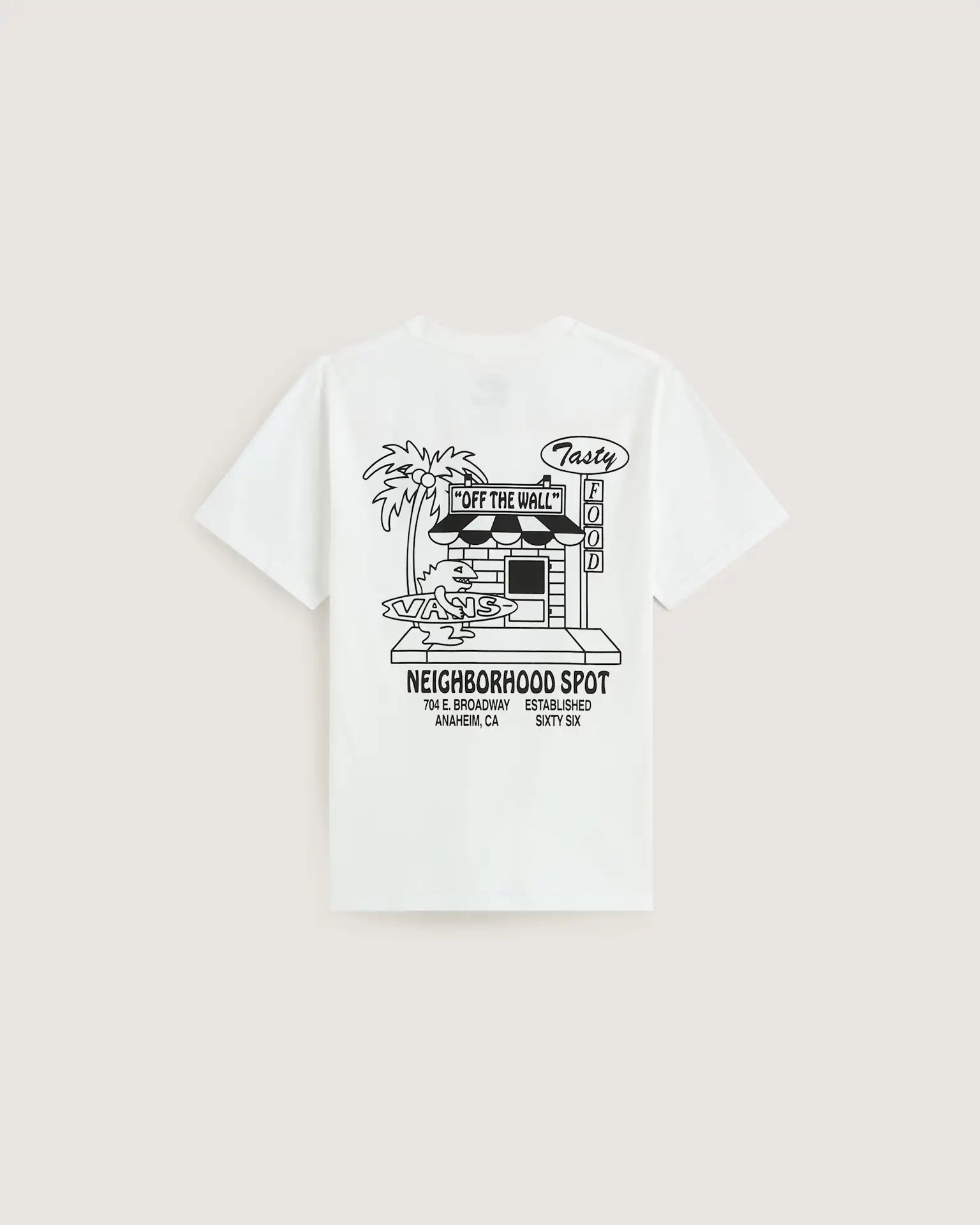 Vans Food Spot SS Tee White Textil VN000WAAWHT1 - 2
