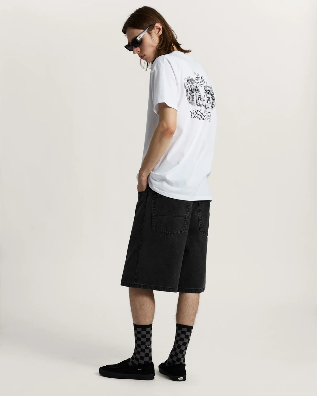 Vans Ticker Crew BLACK/WHITE Kiegészítő VN000X7FY281 - 4