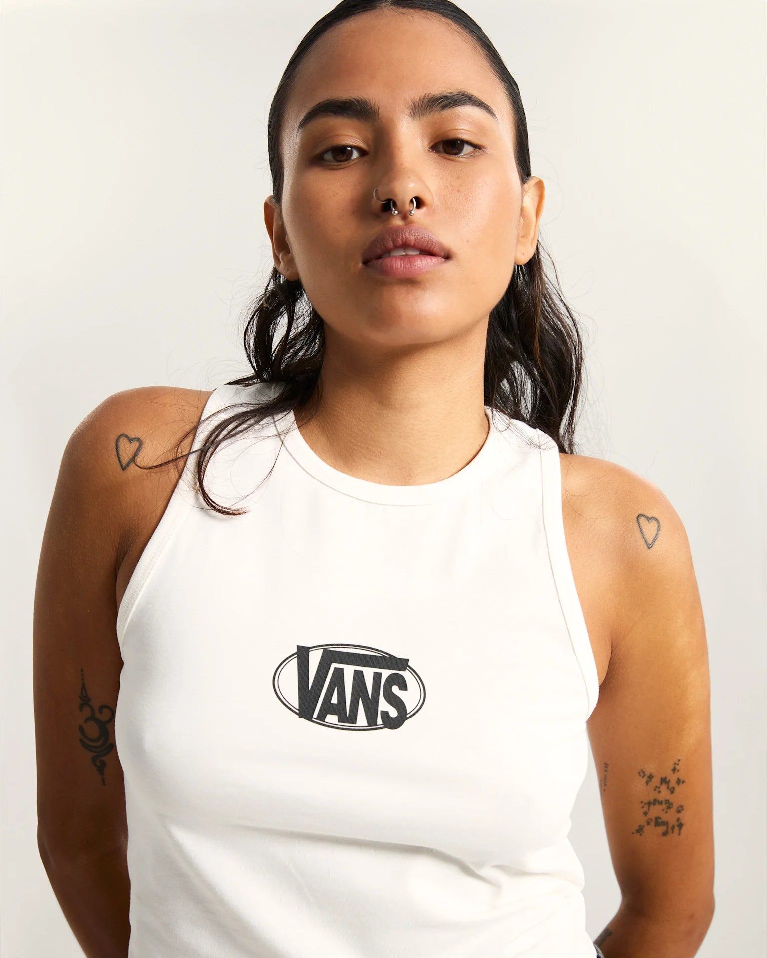 VANS OVAL LOGO TANK EGRET Trikó VN000XDPC9F1 - 6