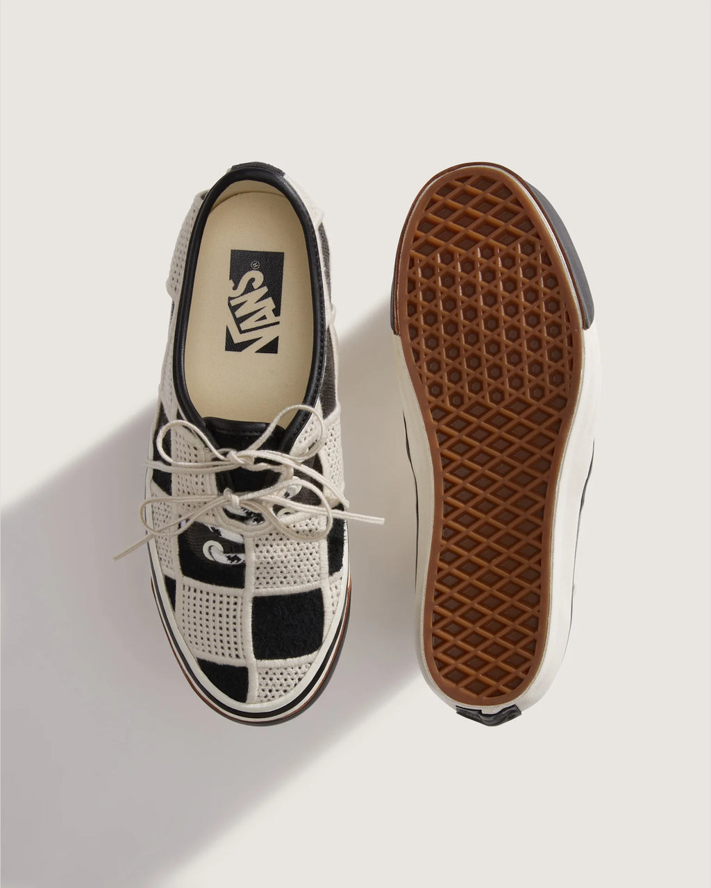 VANS LX Authentic 44 Shell Knit Black/Egret Cipő VN000Y0RFDB1 - 4