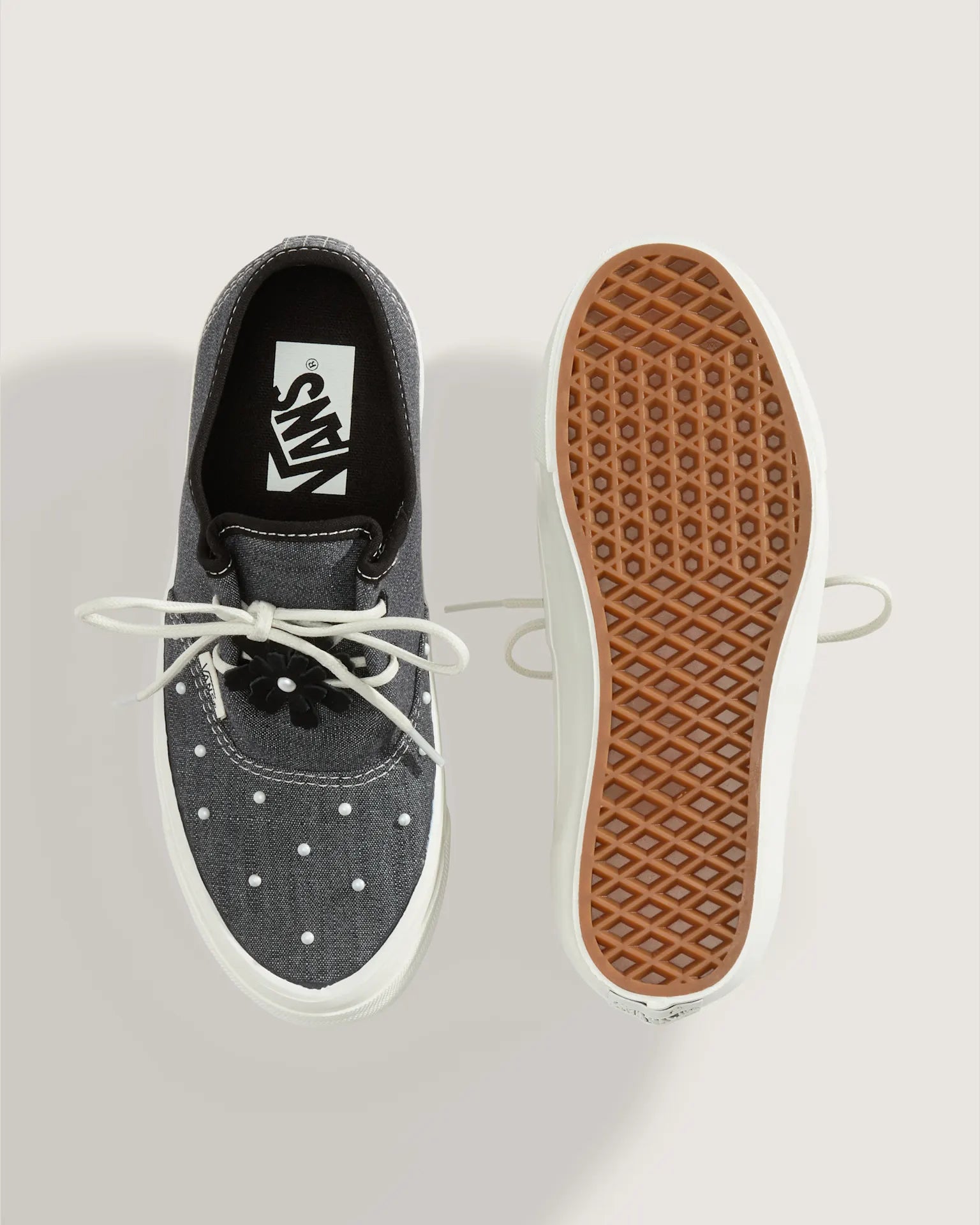 Vans LX Authentic Ease Flower Pearl Black Cipő VN000Z0FCJK1 - 3