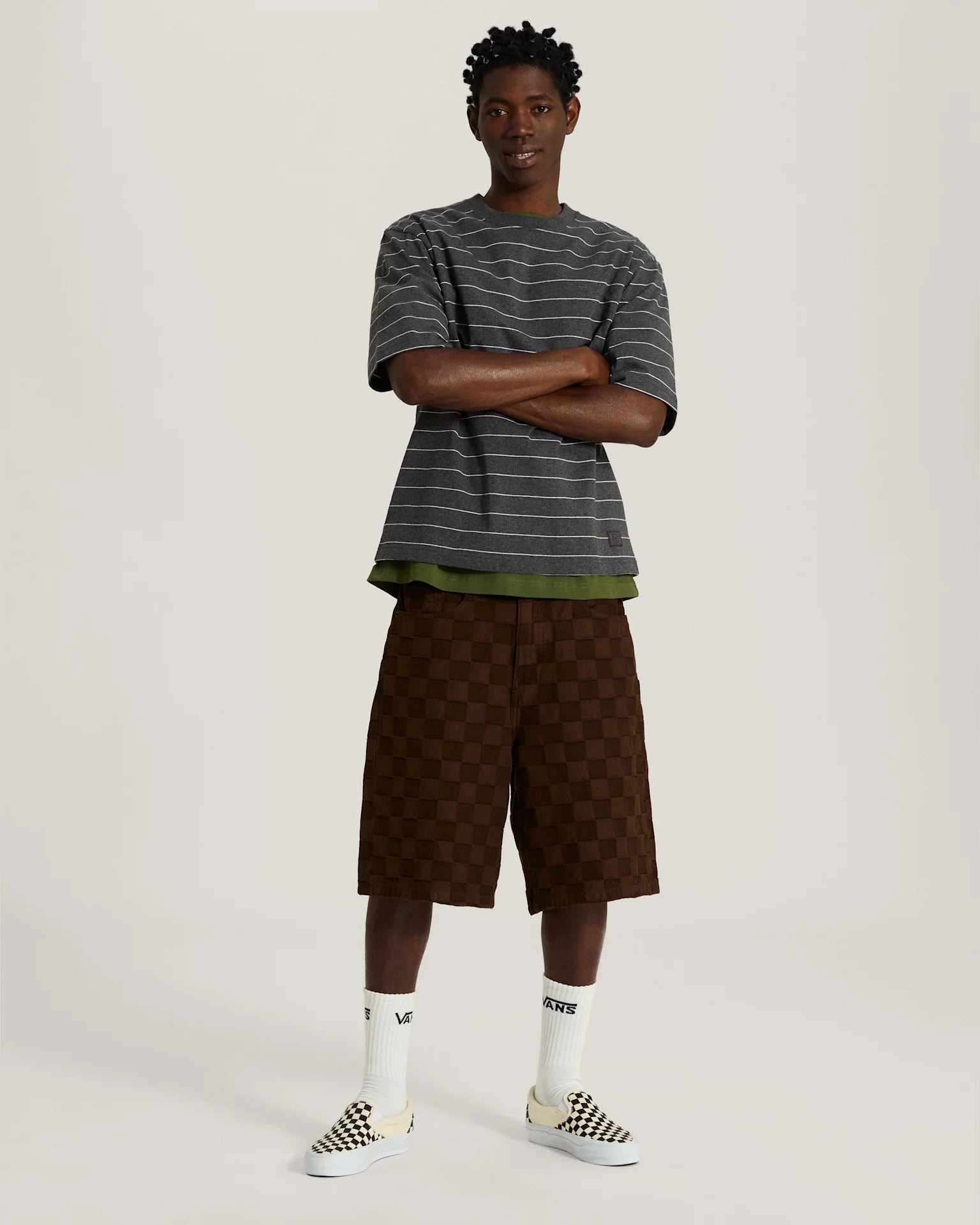 Vans Vans X Rowan Z Stripe SS Shirt Charcoal Textil VN000ZY3CHR1 - 5