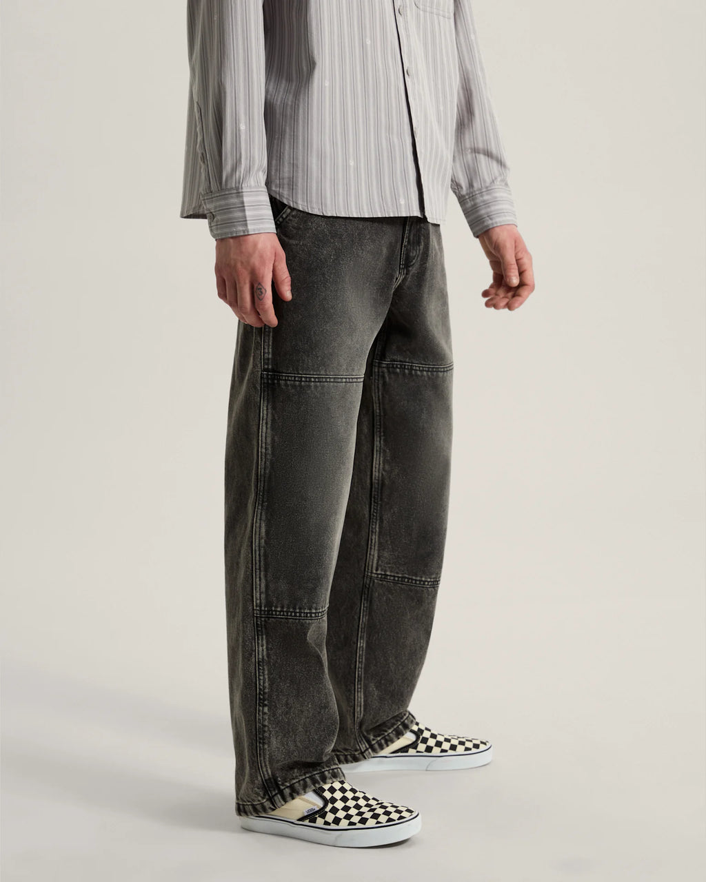 Vans Vans X Rowan Double Knee Jeans 2.0 Stonewash Black Textil VN000ZY6E901 - 5