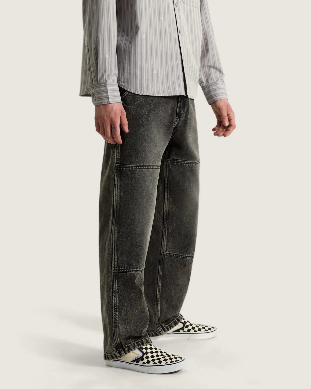 Vans Vans X Rowan Double Knee Jeans 2.0 Stonewash Black Textil VN000ZY6E901 - 5