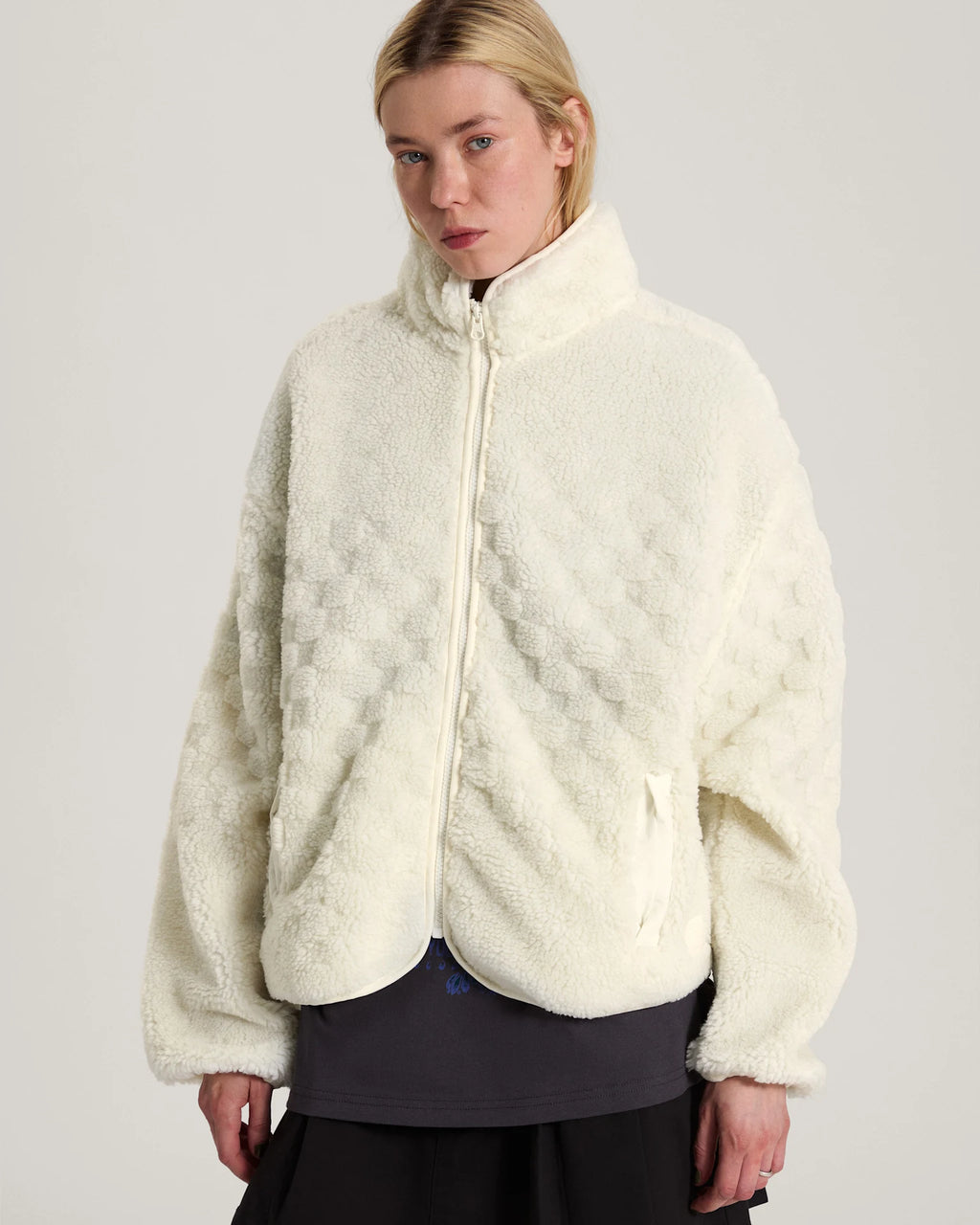 Vans Queens High Pile Jacket MARSHMALLOW Textil VN0010CXFS81 - 3