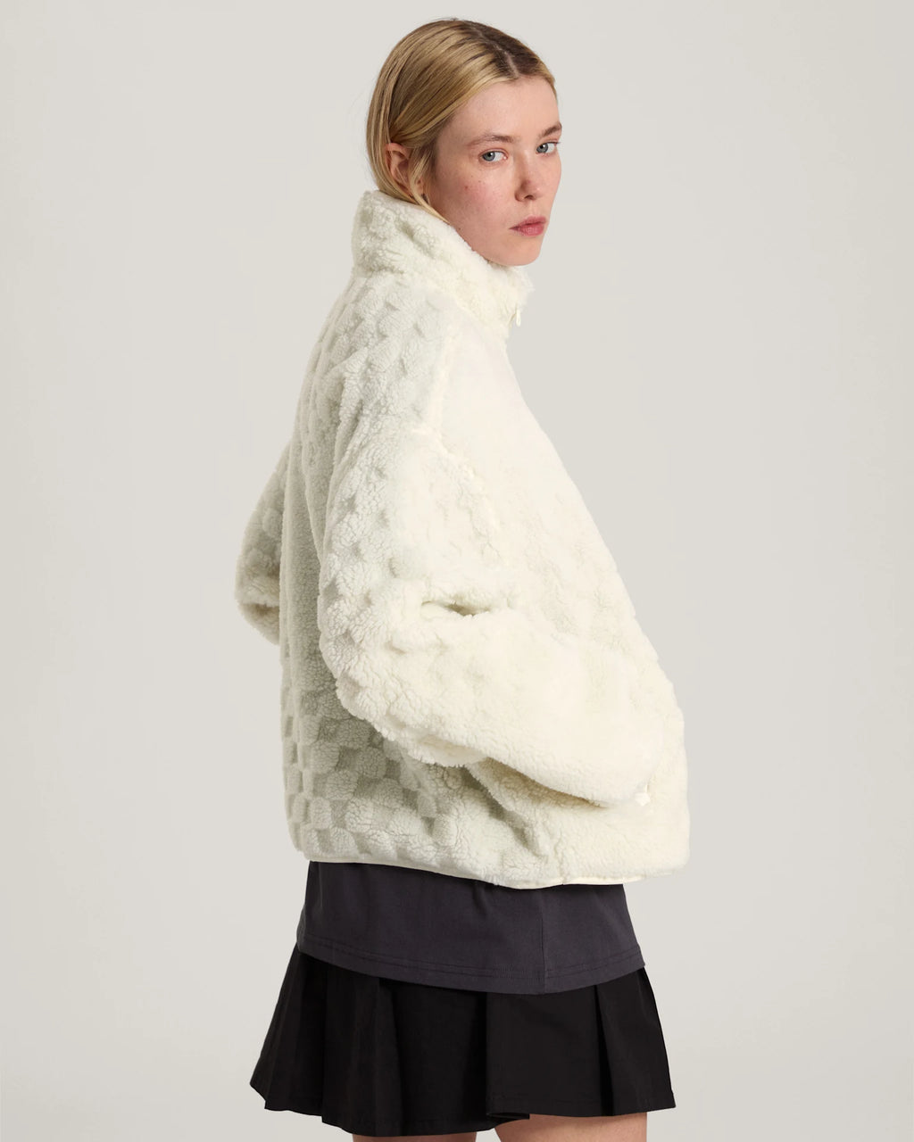 Vans Queens High Pile Jacket MARSHMALLOW Textil VN0010CXFS81 - 5