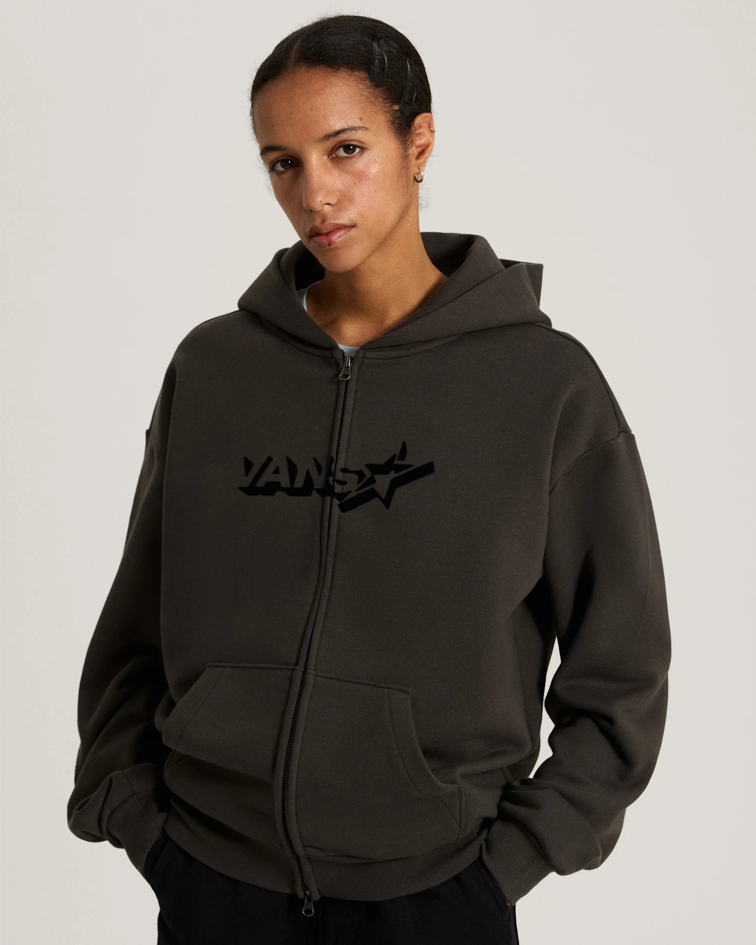 Vans Y2K Star Full Zip Faded Black Textil VN0010ENEMV1 - 3