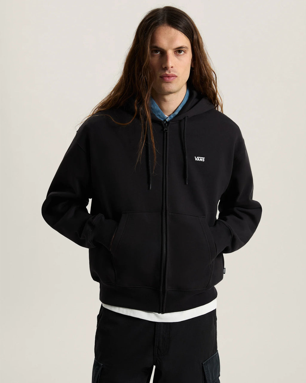 Vans Left Chest Full Zip Black Textil VN0010GGBLK1 - 3